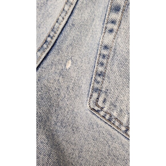 ZARA Women’s Ripped Blue Denim Size 4 Short 2 in Shorts Distressed Frayed - Picture 4 of 9